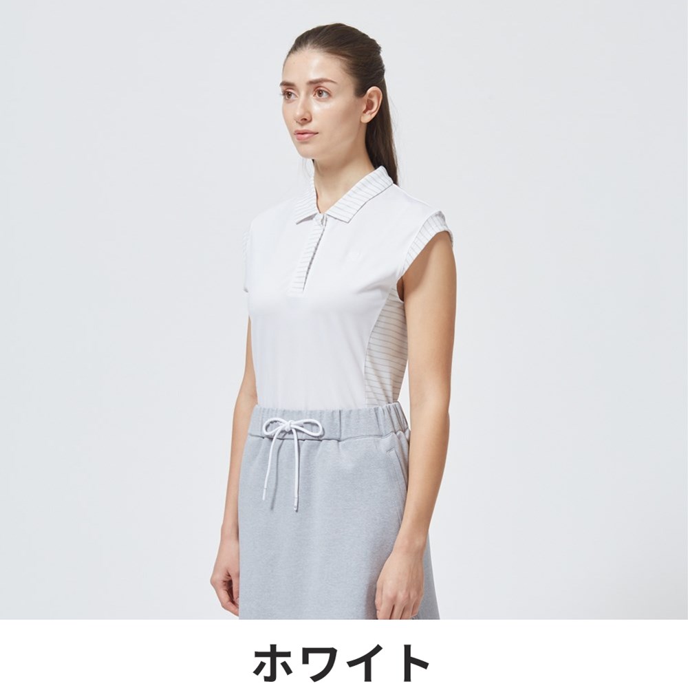 【セール】FOOTJOY フットジョイ レディース ゴルフウェア シャツ ストライプキャップスリーブ FJW-S22-S11 22SS 春夏 抗菌防臭 UVカット 吸汗速乾 ストレッチ 送料無料