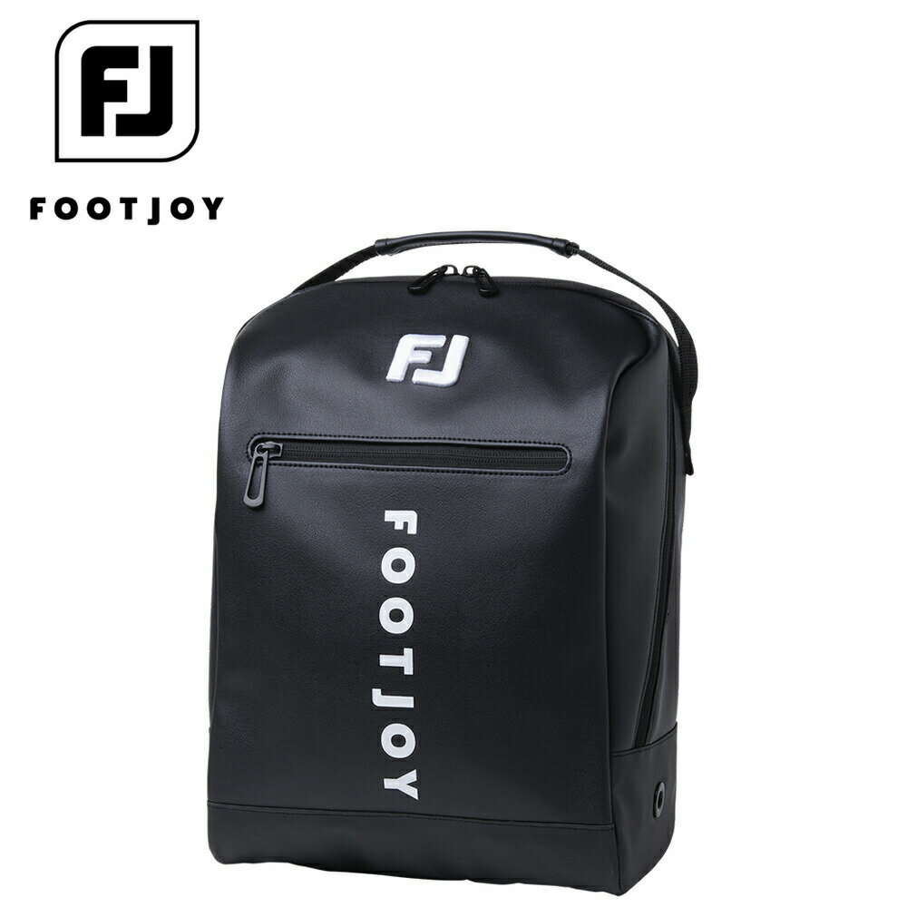 【セール 10%OFF】 FOOTJOY フットジョイ ユニセックス ゴルフ シューズバッグ ラグジュアリーシューズケース FA25SCSC 25SS 春夏 蒸れ防止 ベンチレーション 大開口ダブルファスナー 入れやすい ポケット付き おしゃれ かっこいい 合成皮革 ブラック