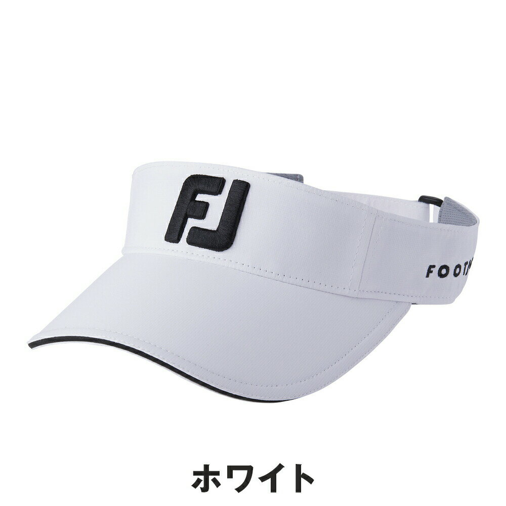 【セール 20%OFF】 FOOTJOY フットジョイ メンズ ゴルフ 帽子 バイザー MENS シューアイコンベーシックサンバイザー FH25VBSC 25SS 春夏 フリーサイズ マジックテープ ヘリテージ 刺繍入り オールシーズン シンプル 定番