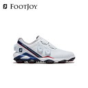 【P10倍】FOOTJOY フットジョイ メンズ ゴルフ シューズ MEN'S ツアーアルファ トリプル BOA 55547 24SS 春夏 アルファトラクションアウトソール 安定性能 アルファフレーム 耐久性 吸湿性 防臭性 快適性 防水人工皮革 ホワイトネイビーレッド