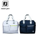 FOOTJOY フットジョイ ユニセックス ゴルフ ボストンバッグ FJ 縦型ボストンバッグ FA24TVBBV 24SS 巾着袋付き シューズスペース ホワイト ネイビー