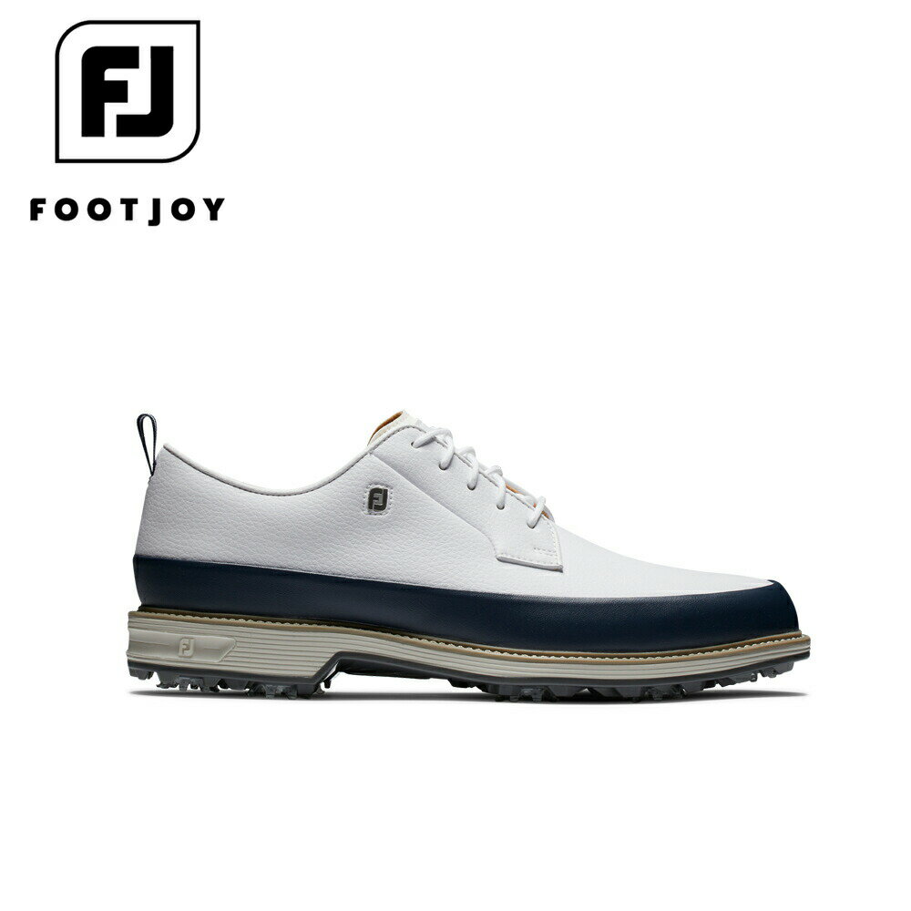 FOOTJOY フットジョイ メンズ ゴルフ シューズ ドライジョイズプレミア フィールド LX 54523 24SS 春夏 防水性 通気性 クラシカルデザイン グリップ力 安定性 防水人工皮革 ホワイトネイビー