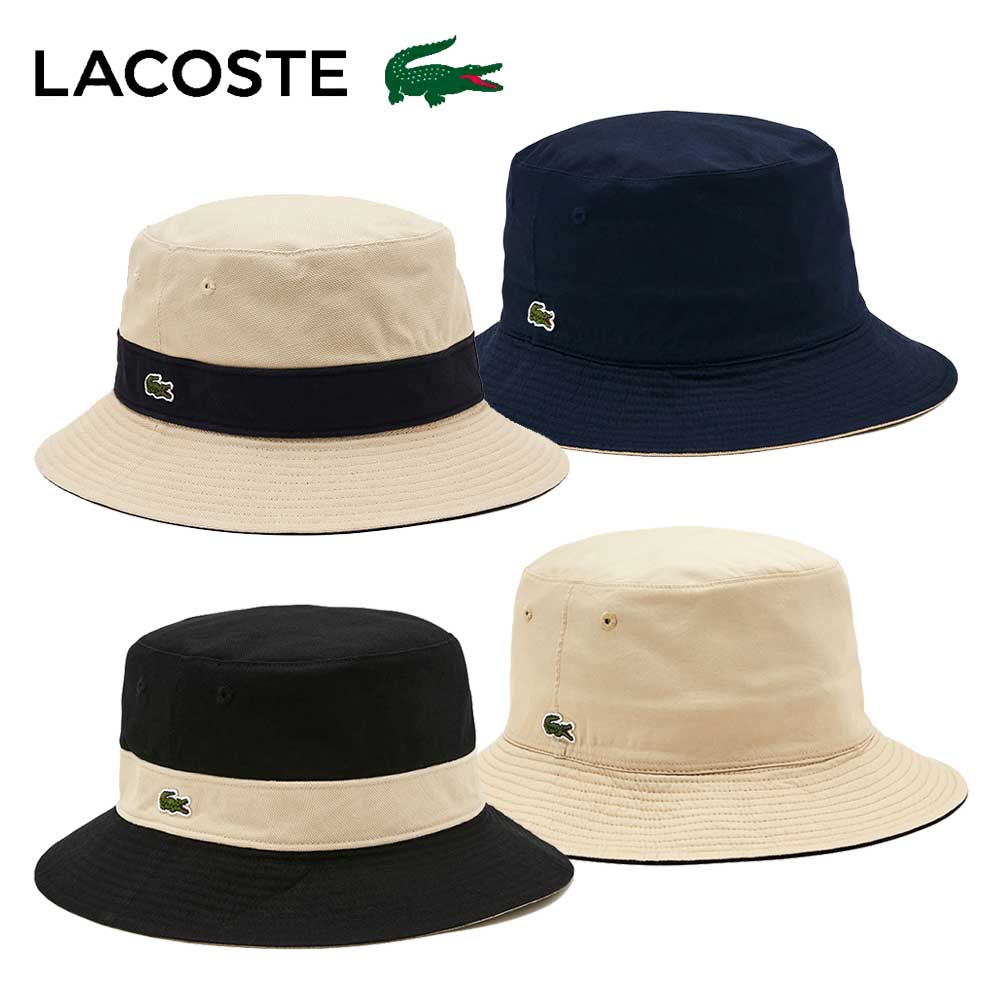 ラコステ 【セール】LACOSTE ラコステ メンズ ゴルフ 帽子 キャップ リバーシブルサファリハット RK1131J-99 23FW 秋冬 カジュアル コットンチノ素材 綿