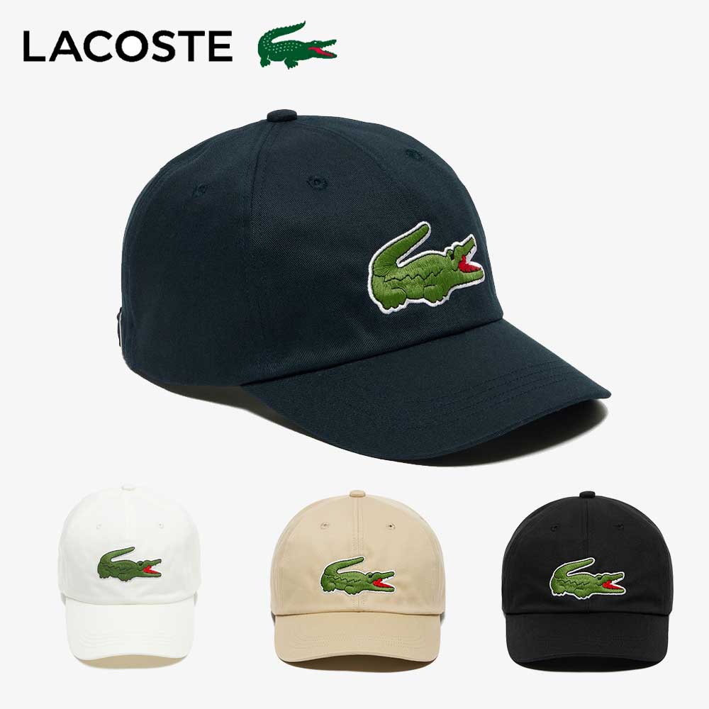 ラコステ 【セール】LACOSTE ラコステ メンズ ゴルフ 帽子 キャップ オーバーサイズワニロゴステッチキャップ RK009J-99 23FW 秋冬 6パネル カジュアル コットンツイル アジャスタストラップ付き