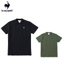 【セール】le coq sportif ルコック メンズ ゴルフウェア シャツ ホールガーメントモックネック半袖シャツ RIJOUME リジューム QGMWJA14 23FW 秋冬 手洗い可 DESCENTE ECO ポリエステル(4)