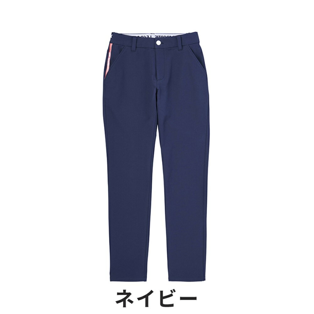 【セール】Le coq sportif ルコックスポルティフ レディース ゴルフウェア パンツ 裏起毛ストレートロングパンツ QGWWJD06 23FW 秋冬 保温 ストレッチ ロゴ入り ジャガードゴム