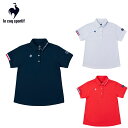 【P3倍】【セール】le coq sportif ルコックスポルティフ レディース ゴルフウェア シャツ Aライン シルエット半袖シャツ QGWXJA00 24SS 吸汗速乾 ストレッチ UV CUT UPF50 SUNSCREEN DESCENTE…