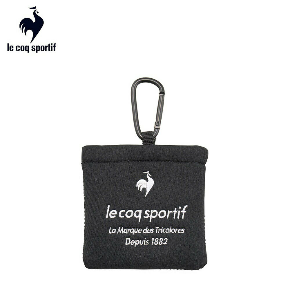 le coq sportif ルコックスポルティフ メンズ ゴルフ マーカー 収納ポーチ付きマーカー 8個入り カジノ風デザイン LG4FAZ61M 24FW 秋冬 ボール入れ ギフト カジノチップモチーフ 合成樹脂 ポリエステル ポリウレタン ブラック