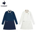 【セール】le coq sportif ルコックスポルティフ レディース ゴルフウェア スカート ワンピース LG4FOP50L 24FW 秋冬 ストレッチ U...