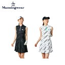 マンシングウェア 30%OFF セール Munsingwear マンシングウェア レディース ゴルフウェア ワンピース 吸汗速乾SUNSCREENフレームロゴプリントワンピース MEWVJJ02 23SS 春夏 UV CUT UPF15 遮熱 クーリング効果