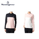 30 OFF セール Munsingwear マンシングウェア レディース ゴルフウェア シャツ SEASON 防透け 吸汗速乾 UPF50 モックネック長袖シャツ 吸汗速乾 UV CUT UPF50 透け防止 遮熱 クーリング効 MGWVJB03 23SS 春夏 代引き手数料無料