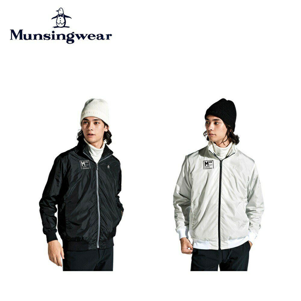 マンシングウェア Munsingwear マンシングウェア メンズ ゴルフウェア ブルゾン SEASON COLLECTION HEATNAVI タフタ フリース 3wayブルゾン MGMWJK08W 23FW 秋冬 ヒートナビ ・インナーフリース素材 着まわし