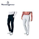 マンシングウェア Munsingwear マンシングウェア メンズ ゴルフウェア パンツ HEATNAVIストレッチパンツ MGMWJD07 23FW 秋冬 はっ水 ストレッチ 蓄熱保温 ヒートナビ シーズンロゴグラフィック ブラック グレー