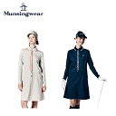 【P5倍】【10％OFF】Munsingwear マンシングウェア レディース ゴルフウェア ワンピース 編み立てリブ衿長袖ハイブリッドワンピース MGWWJJ01 23FW 秋冬 ストレッチ はっ水機能付きスカート