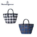 【P5倍】【セール】Munsingwear マンシングウェア ユニセックス ゴルフ カートバッグ Kinloch Anderson MQAXJA46 24SS チェック柄 ロープ素材 付け外せる設計 ポリエステル 合成皮革 ネイビー ブラックウォッチ