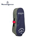 Munsingwear マンシングウェア ユニセックス ゴルフ ゴルフバッグカバー トラベルカバー MG5FBZ70M 25FW 秋冬 ハンドル付き 軽量 上部シューズポケット 内部収納ポケット 10型キャディバッグ対応 機能性 ポリエステル 合成皮革 ネイビー