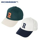 【セール 25%OFF】 Rosasen ロサーセン メンズ ゴルフ 帽子 キャップ 配色キャップ 04653233 25SS 春夏 ツイル素材 立体刺繍 ベーシック アメリカンアジャスター仕様 カジュアル 裏側吸水速乾機能付 ポリエステル 綿 グリーン アイボリー