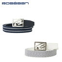 Rosasen ロサーセン メンズ ゴルフ ベルト メッシュリバーシブルベルト 04663231 25SS 春夏 ゴム編み ライン ミックス柄 多様性 バックル...