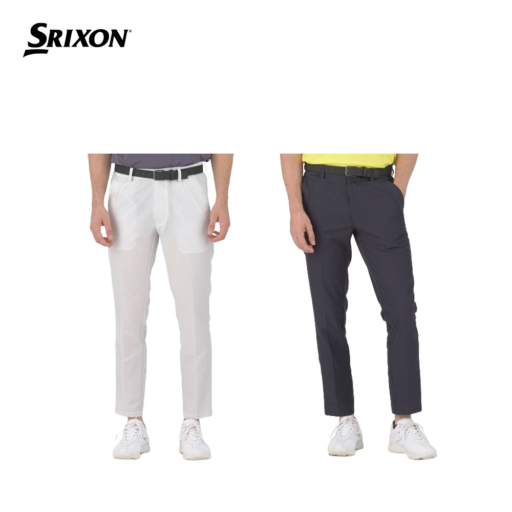 SRIXON スリクソン メンズ ゴルフウェア パンツ ドットエアゴルフストレッチパンツ ウエスト インゴム仕様 RGMXJD05 24SS 春夏 MOTION 3D 吸汗速乾 ストレッチ インゴム仕様 テーパードシルエット ポリエステル グレー ネイビー