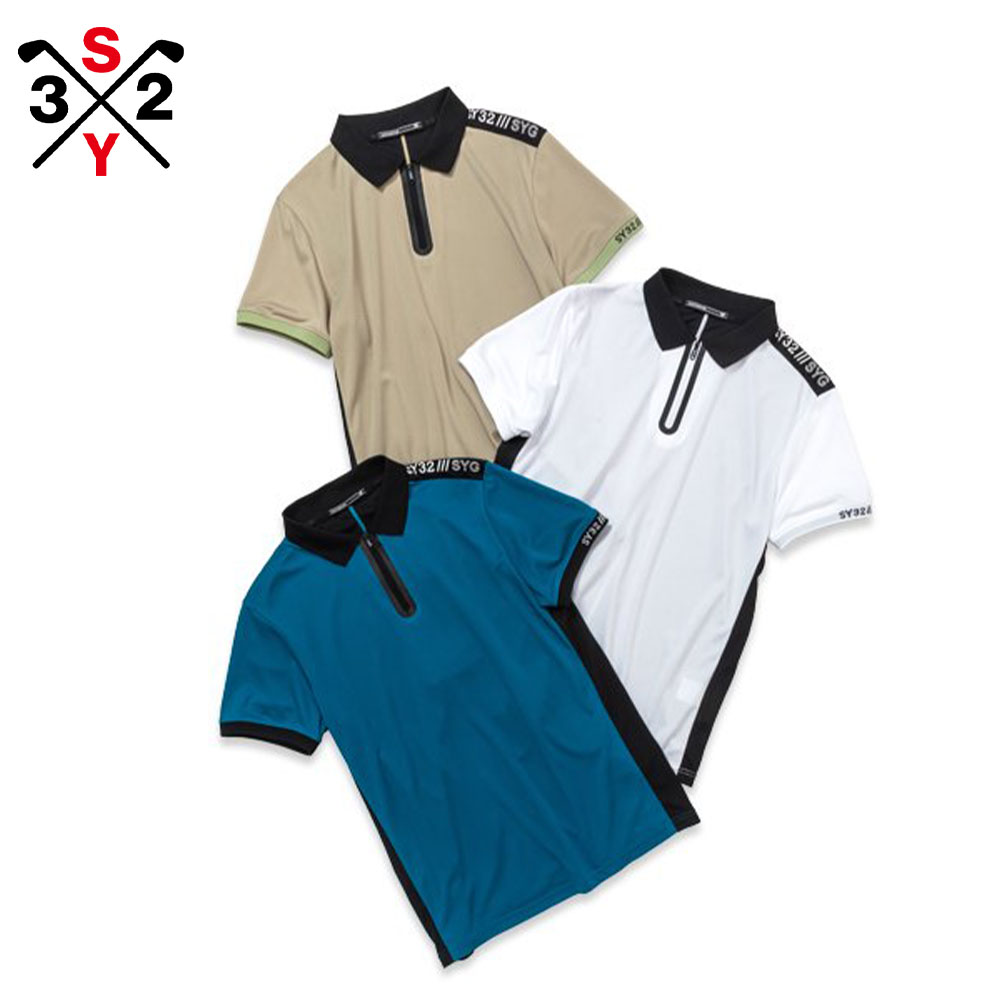 yZ[zSY32 by SWEETYEARS GXCT[eBgDoCXB[gC[Y Y StEFA Vc LASER ZIP UP POLO SYG-24S28 t 24SS