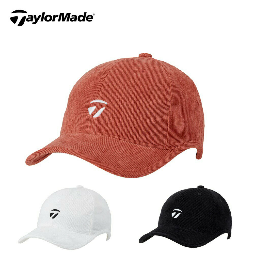 テーラーメイド 【P3倍】【セール】TaylorMade テーラーメイド レディース ゴルフ 帽子 キャップ ウィンターキャップ TL030 23FW 秋冬 コーデュロイ素材 ホワイト ブラック アプリコット