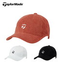 テーラーメイド 【P3倍】【セール】TaylorMade テーラーメイド レディース ゴルフ 帽子 キャップ ウィンターキャップ TL030 23FW 秋冬 コーデュロイ素材 ホワイト ブラック アプリコット