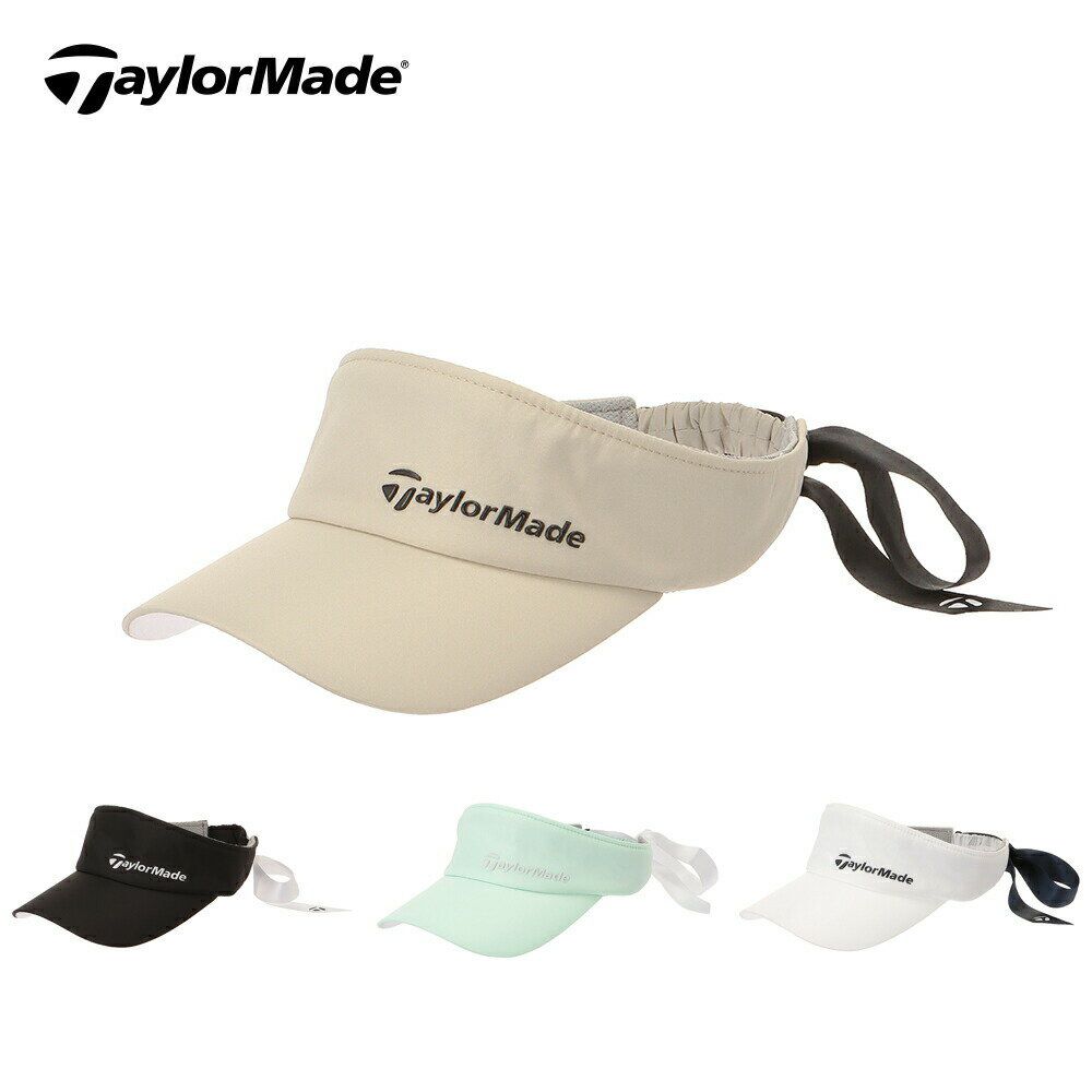 テーラーメイド 【SS期間中エントリーで店内全品P10倍】【セール】TaylorMade テーラーメイド レディース ゴルフ 帽子 バイザー ハイクラウン リボンバイザー TL364 24SS 春夏 取り外し可能 フェミニン ポリエステル ベージュ ブラック ミント ホワイト