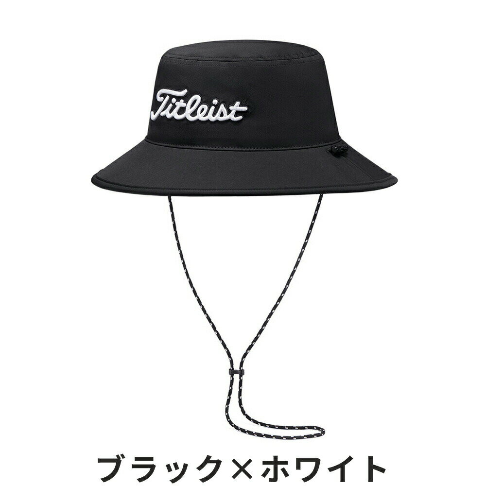 【セール 10%OFF】Titleist タイトリスト レディース ゴルフ 帽子 ハット ウィメンズ ストリング バケット TH23WSBK 25FW 秋冬 ひも付き ロゴプリント エレガント お洒落デザイン 日除け ポリエステル ポリウレタン
