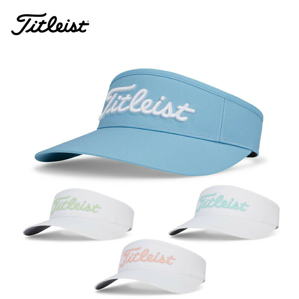 Titleist タイトリスト レディース ゴルフ 帽子 バイザー ウィメンズ サンドロップバイザー TH24WSVN2 24SS 春夏 日除け ツバ広 ベルクロクロージャー ブランドロゴ シンプル 機能性 お洒落デザイン ポリエステル ポリウレタン