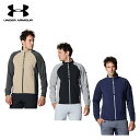 【セール】UNDER ARMOUR アンダーアーマー メンズ ゴルフウェア ジャケット UAストーム セーターフリース ハイブリッド 1381271 23FW 秋冬 撥水加工 4wayストレッチ 軽量 保温性 速乾性 両サイドポケット ルーズ ポリエステル