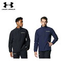 アンダーアーマー 【P3倍】【セール】UNDER ARMOUR アンダーアーマー メンズ ゴルフウェア ジャケット UAブラッシュドウーブン フルジップ ジャケット 1381348 23FW 秋冬 裏起毛 両サイドポケット 撥水加工 4wayストレッチ ルーズ