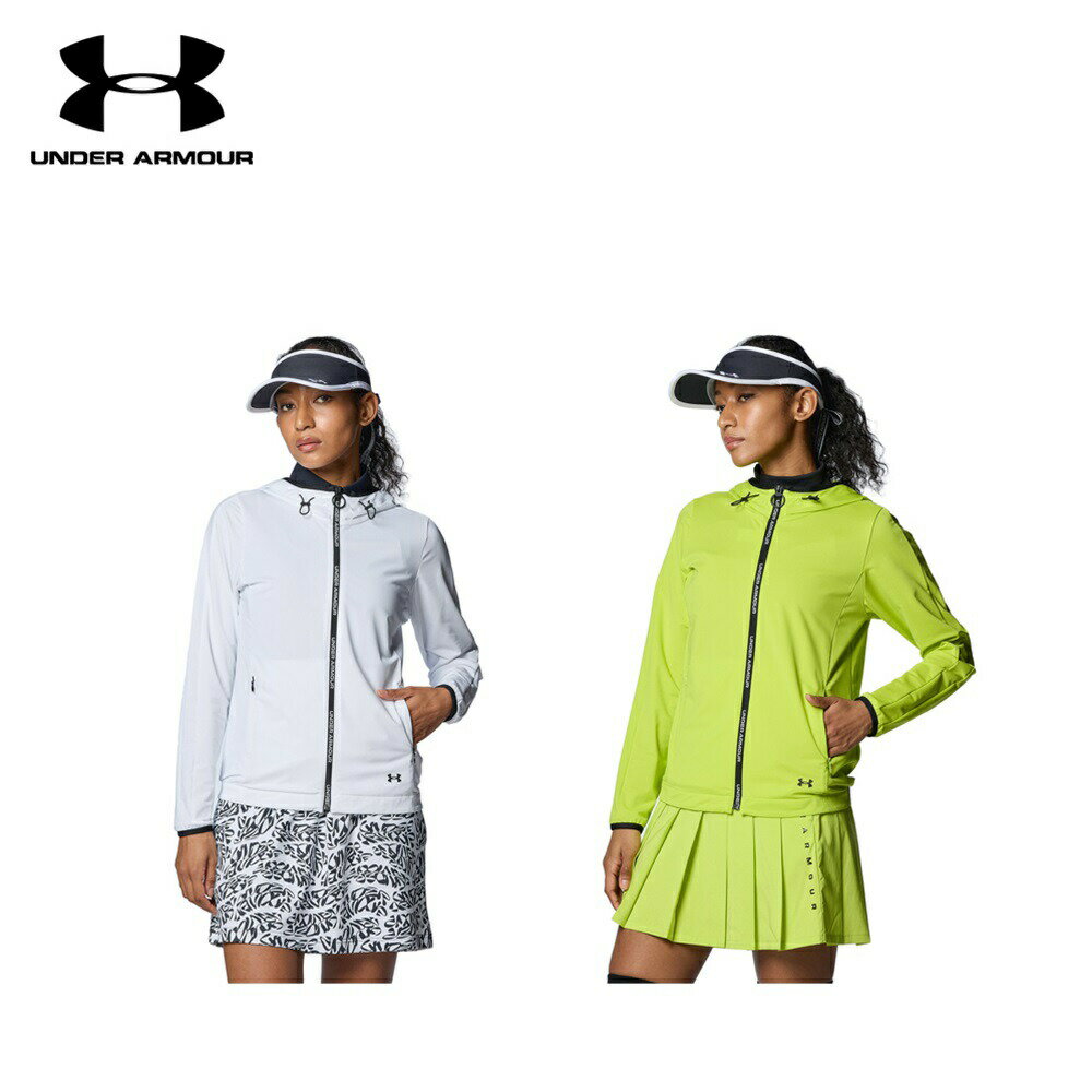 UNDER ARMOUR アンダーアーマー レディース ゴルフウェア パーカー UAアイソチル フルジップ フーディー ゴルフ 1384975 24SS 春夏 両サイドポケット 4wayストレッチ 水分コントロール 消臭効果 UPF50 ルーズ ナイロン ポリウレタン