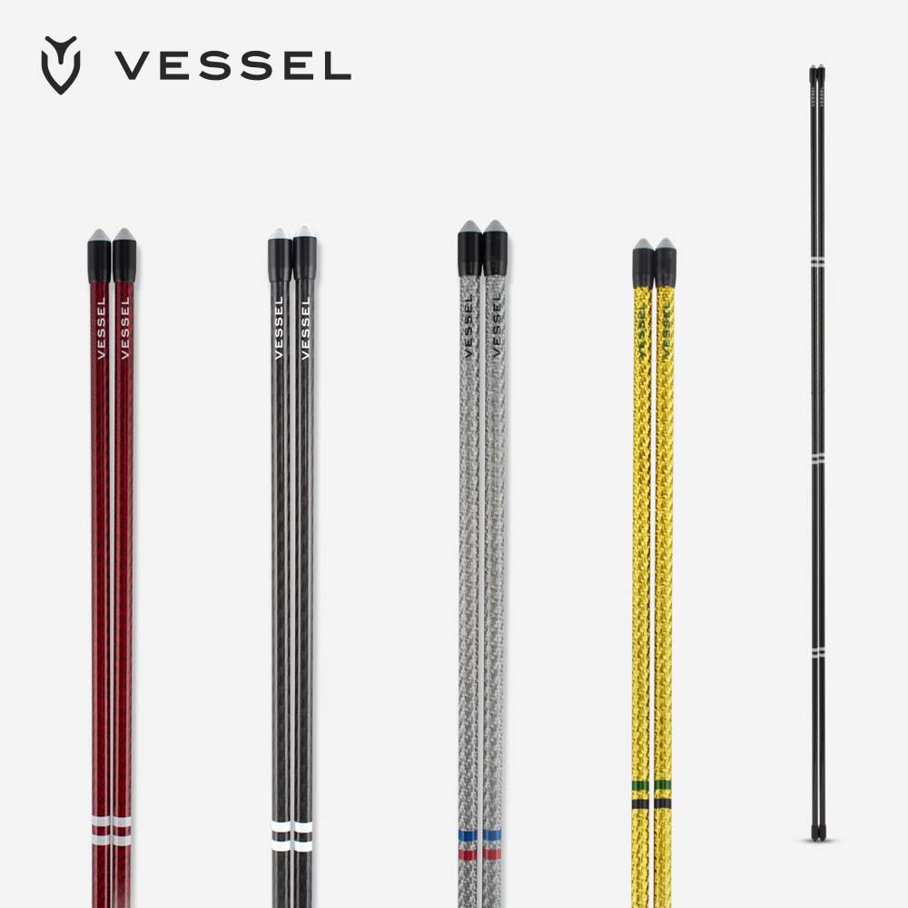 VESSEL ベゼル ゴルフ トレーニング用具 練習器具 Alignment Stick アライメントスティック 2本入り 36インチ 37g カーボンファイバー 軽量 高い耐久性