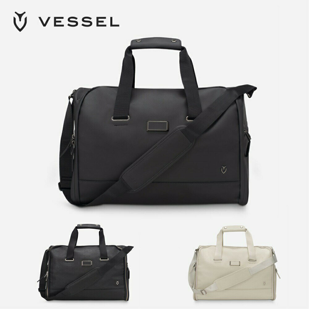 【P10倍】VESSEL ベゼル メンズ ゴルフ ボストンバッグ Signature 2.0 Weekender Duffle 2022 24SS ダッフルバッグ 抗菌素材 合成皮革 ぺブルブラック トラックブラック トラックストーン