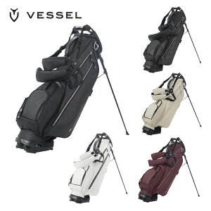 VESSEL ベゼル ゴルフ メンズ キャディバッグ キャディーバッグ スタンド おすすめ おしゃれ 軽量 カート VLS Lux 2.8kg 7.5型 4分割 口枠 シングルストラップ ダブルストラップ 7530221 送料無料 代引き手数料無料