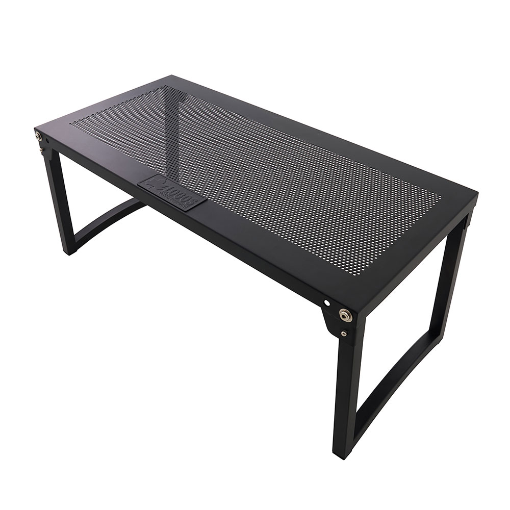 【土日もあす楽】LOGOS ロゴス アウトドア キャンプ テーブル アイアンたき火テーブル 81064182 幅60.8cm×29.5cm 高さ28.5cm 折りたたみ 焚き火台 焚き火テーブル 焚き火 ローテーブル スチール製 アウトドア用 BBQ メッシュ 送料無料通販格安セール情報 楽天 通販