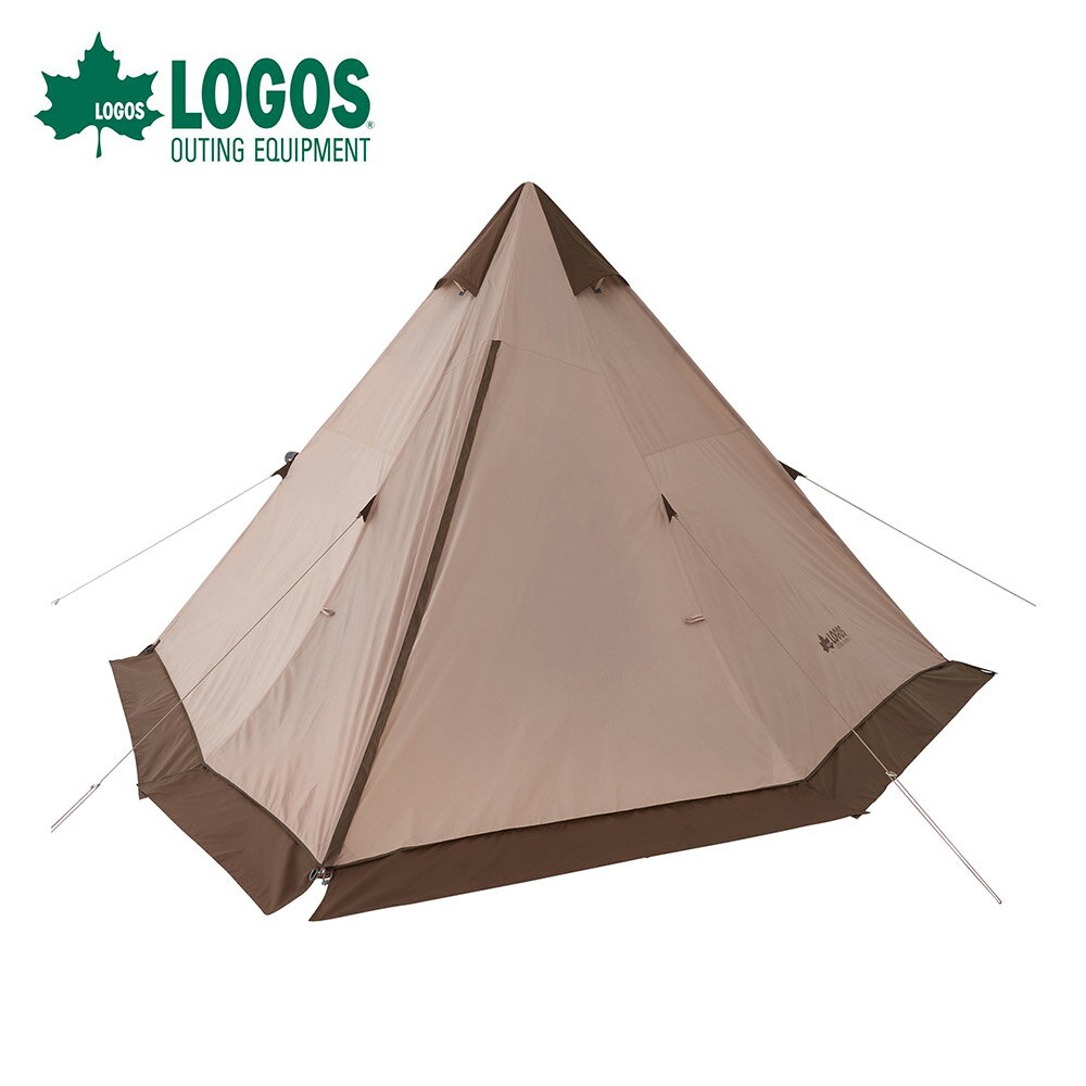 LOGOS ロゴス アウトドア テント Tradcanvas VポールTepee400-BB 71805573 組立簡単 ワンポール ティピー ティーピー 円錐形 タープ ランタンフック 収納バッグ付き BBQ 釣り キャンプ