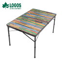 【セール】LOGOS ロゴス アウトドア 机 テーブル Old Wooden 丸洗いダイニングテーブル 12080 73188047 ダイニングテーブル 高さ2...