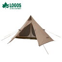 LOGOS ロゴス アウトドア テント Tradcanvas Tepee 2ルーム 300-BB 71805611 幅330×奥行290×高さ180cm 4.6...