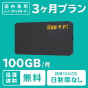 レンタル wifi 月間 100GB ポケット 3ヵ