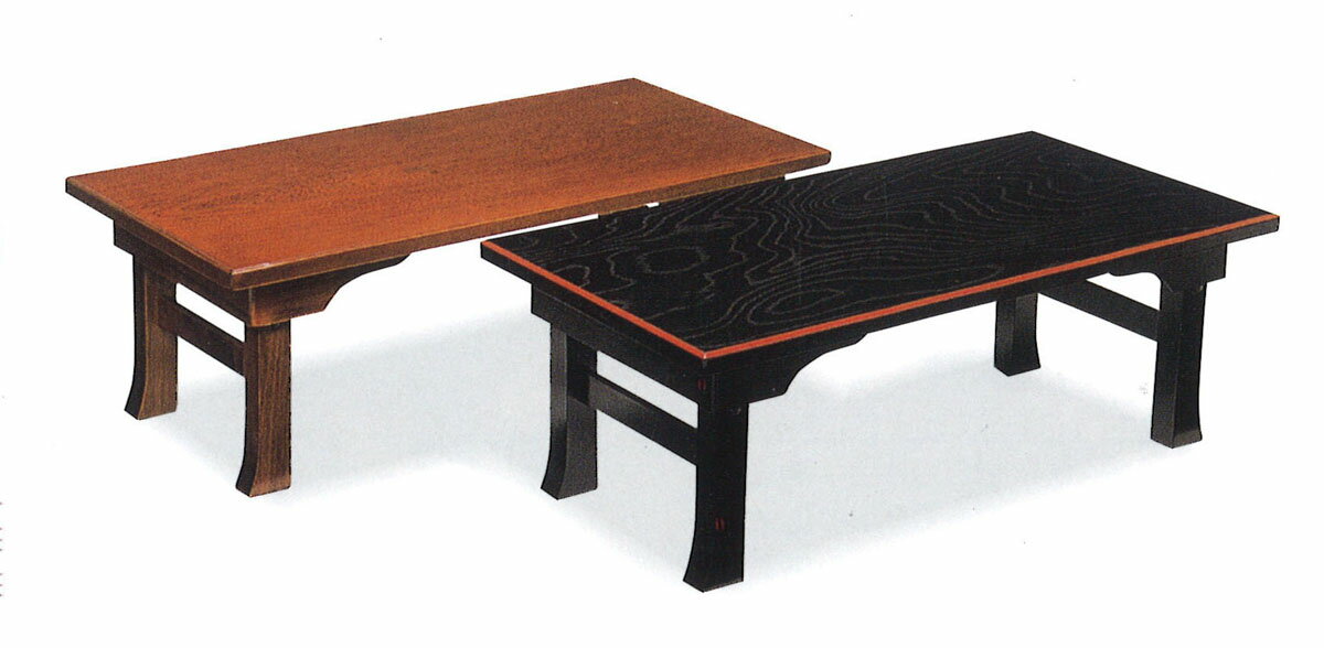 讃岐の座卓90 二月堂 セン ケヤキ黒面朱色 折れ脚ケリ脚ウレタン仕上げ送料無料(玄関前配送)沖縄、北海道、離島は除く代金引換不可商品