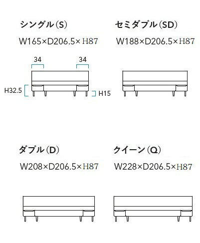 【開梱設置送料無料】 10年保証 飛騨産業 ベッドフレーム 月光 (GEKKOU)ハイバックタイプ/両テーブル4サイズ対応 (S/SD/D/Q)主材:ウォールナット受注生産 (納期約30〜45日)開梱設置送料無料北海道・沖縄・離島は除く [2]