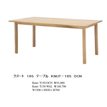 NDstyle ダイニング7点セット クヌートテーブルT185+チェア×62素材対応:ウォールナット/オーク無垢塗装:オイルフィニッシュ(F☆☆☆☆)座面:6色送料無料(玄関前まで)東北・九州・北海道・沖縄・離島を除く。