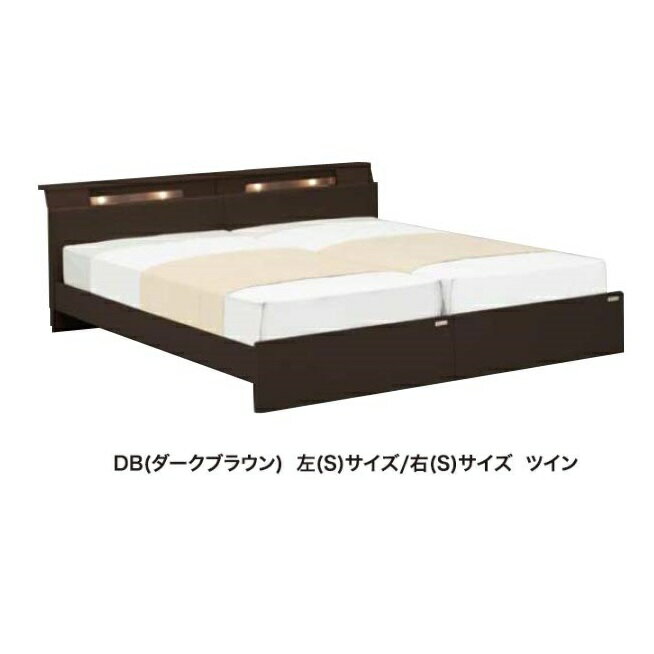 Granz(グランツ)シングルベッドtimes;1台ディオラ左)or(右)左右非対称ヘッドボードドッキリタイプ(2台のベッドをすき間なく並べることが出来ます)1台だけでも使えます照明・棚・2口コンセント付きマット別