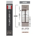 綾野製作所 60トールキャビネットBALLETTA(バレッタ)AB-60TM ガラス扉付き背面ミラー、LED照明付高さ:1800mm前板基本色:シャビͨ...