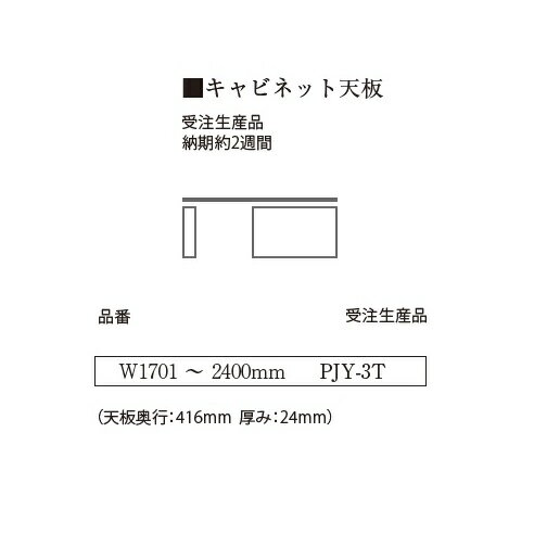 パモウナ製 キャビネット専用天板 PJY-3TW1701〜2400mmカラー6色対応TVボードには取付られません送料無料（玄関前配送）北海道・沖縄・離島は除く