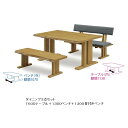 食卓3点 白王1500テーブル+1300ベンチ+1300背付きベンチ材質:ラバーウッド材張地:ファブリック開梱設置送料無料北海道・沖縄・離島は除く