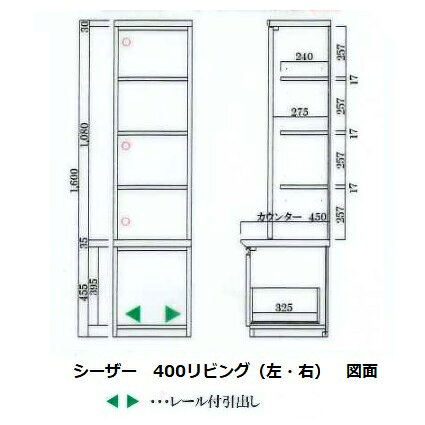 国産大川製 400リビング シーザー本体:2色対応 基本色:2色対応前面:ハイグロスシートカウンター:メラミン前板:50色対応 受注生産 納期約50日開梱設置送料無料(北海道・沖縄・離島は除く) [2]
