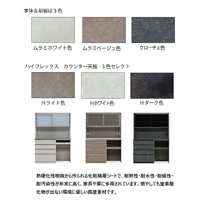 国産大川製 下台アイテム　600B　パステル 本体、前板3色対応：ムラミホワイト/ム...