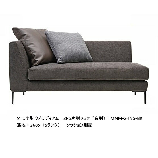 High Back Sofas - [開梱設置送料無料] エスティック フォルマックス formaxターミナルウノ ミディアム 2PS片肘ソファ TMNM-24NS/25NS左右肘あり張地布：7ランク88色/革：2ランク15色脚：9色対応布カバーリング開梱設置送料無料 (沖縄・北海道・離島は除く)